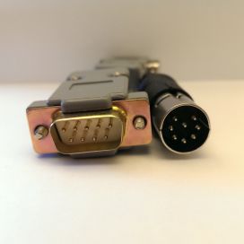 9093 - Modem to Icom radio, SCS 8 pin DIN to male DB-9, 6'